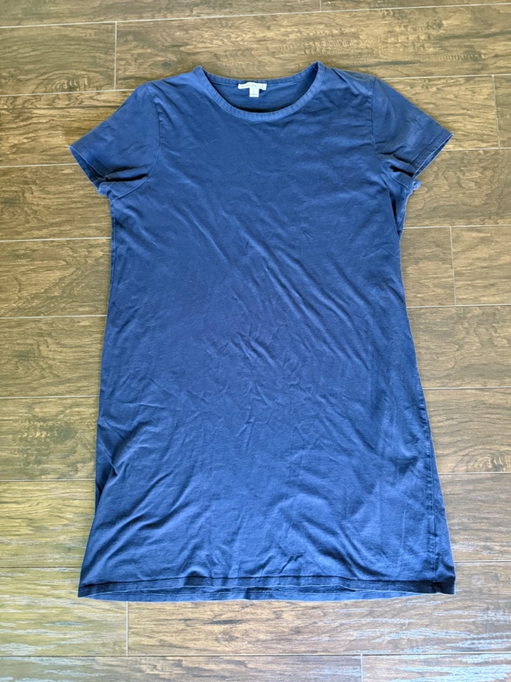 J. Crew Mercantile Dark Blue Cotton T Shirt Dress Short Sleeve Size L